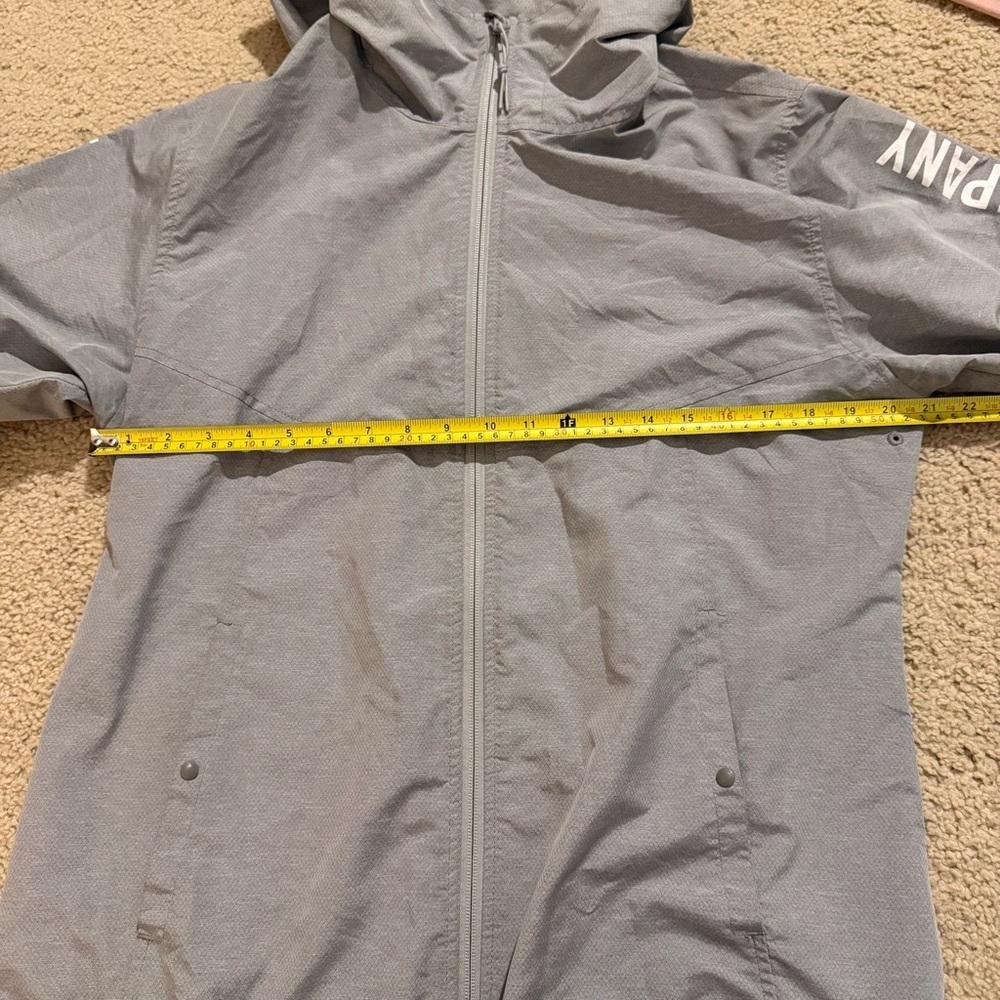 Herschel Supply Co Hooded Windbreaker Jacket Gray XL Lightweight Zip Up - Picture 4 of 10